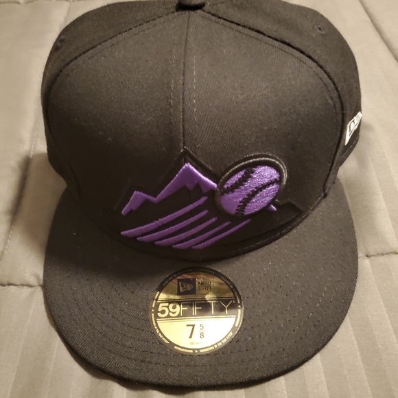 New Era Other - COLORADO ROCKIES NEW ERA 59FIFTY LOGO ELEMENTS MLB HAT 7 5/8 BLACK W GREY UV
